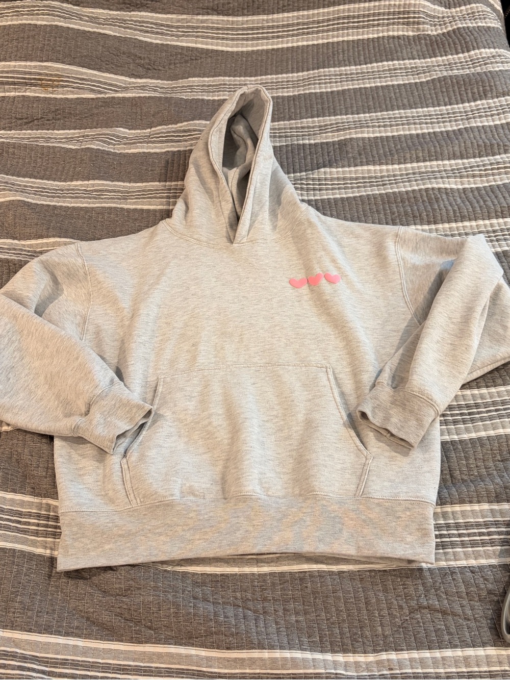 Gray Hooded Women’s Sweatshirt Jesus loves you